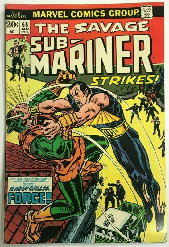 SUB-MARINER#68 FN+ 1974 MARVEL BRONZE AGE COMICS