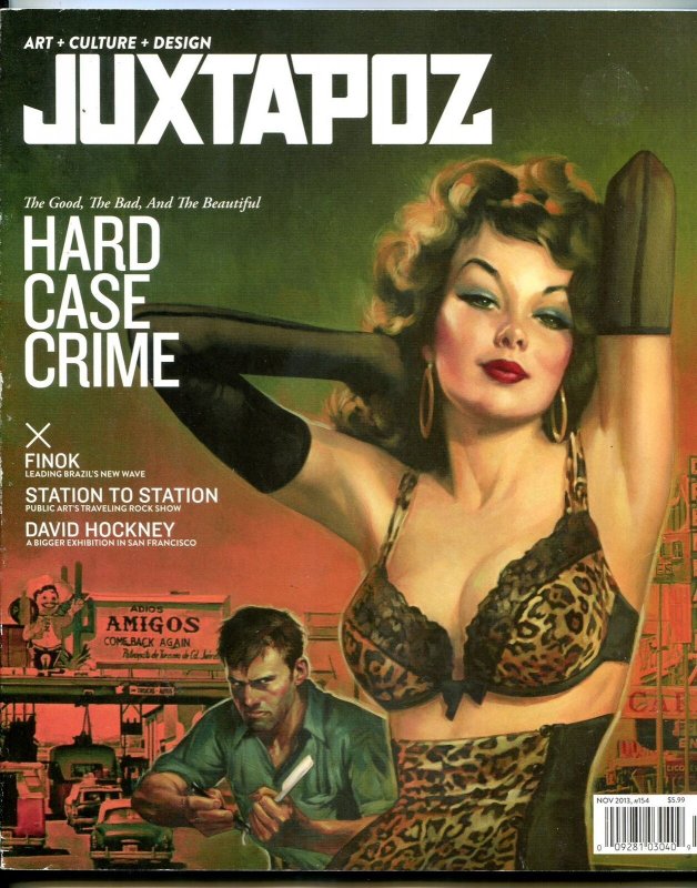 Juxtapoz November 2013- Crime paperbacks- Finok- Davis Hockney