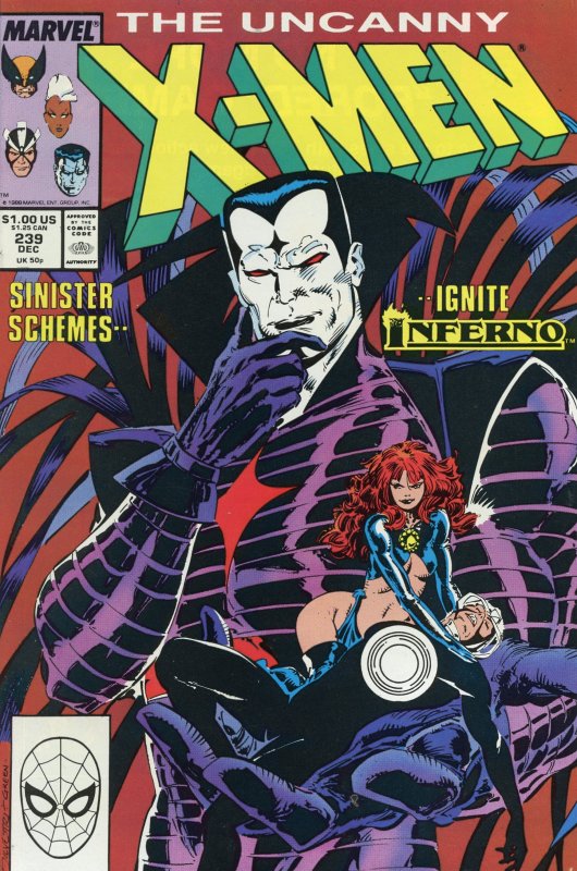 Marvel The Uncanny X-Men #239 (1988) Mr Sinister Inferno NM- 9.2 Comic Book