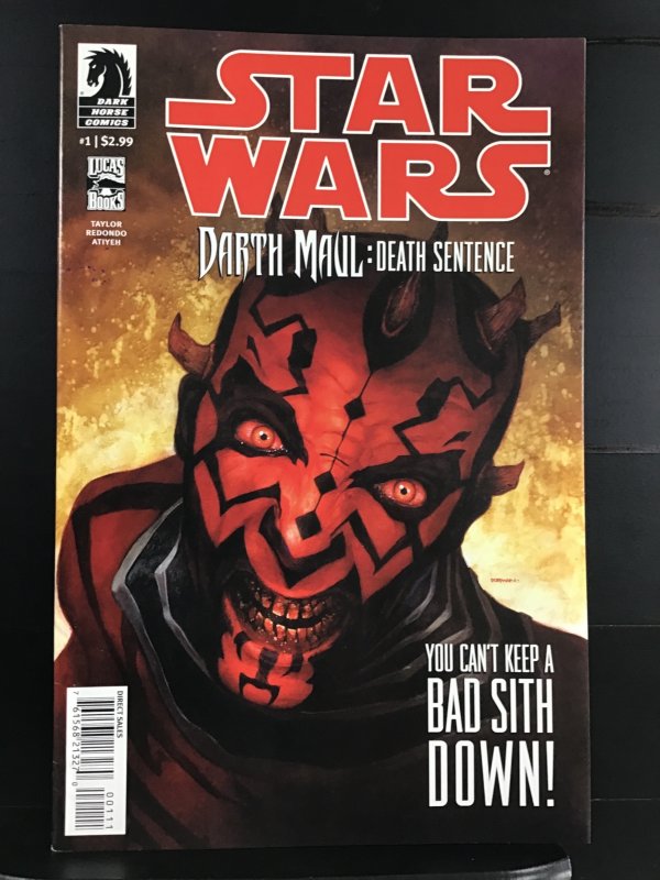 Star Wars: Darth Maul - Death Sentence #1 (2012) You Can’t Keep a Bad Sith Down!