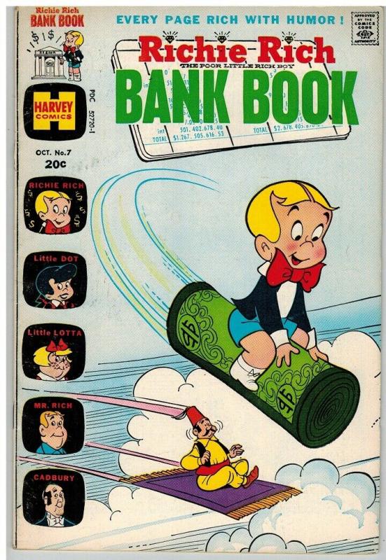 RICHIE RICH BANK BOOKS (1972-1982) 7 VG- Oct. 1973 COMICS BOOK