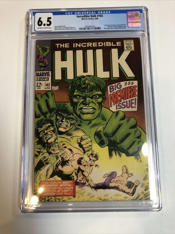 Incredible Hulk (1968) # 102 (CGC 6.5 OWWP) | 1st Issue