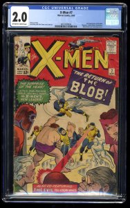 X-Men #7 CGC GD 2.0 Off White to White Blob! Magneto Scarlet Witch Appearances!