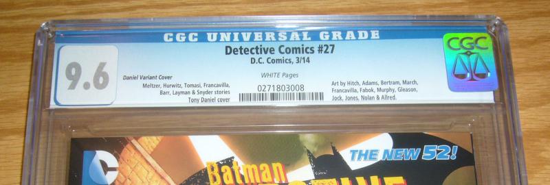 Detective Comics #27 CGC 9.6 tony daniel variant - dc new 52 - batman 2014