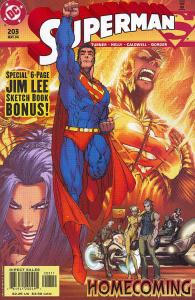 Superman (2nd Series) #203 FN ; DC | Michael Turner Jim Lee Sketchbook