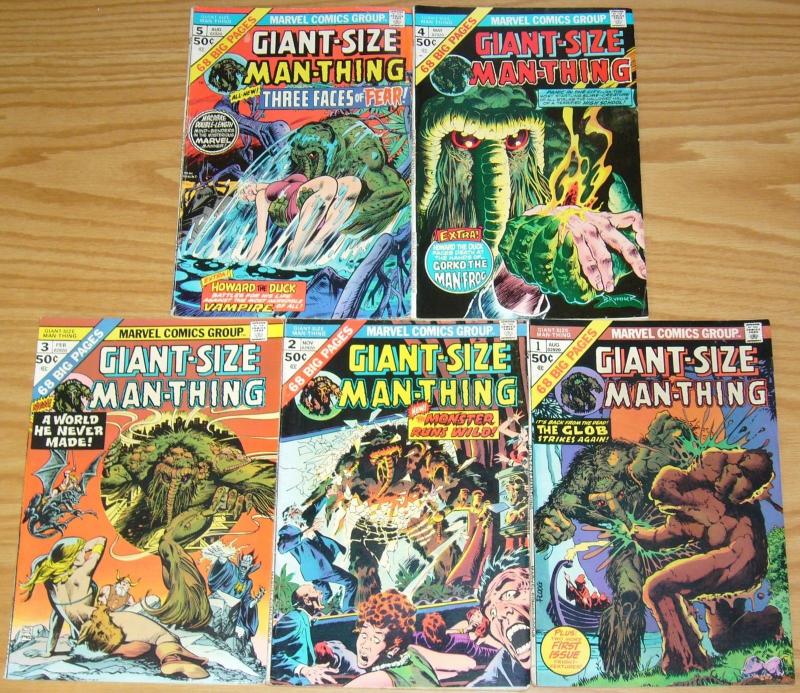 Giant-Size Man-Thing #1-5 VG complete series - steve gerber - howard the duck