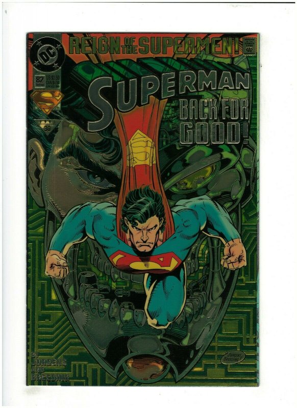 Superman #82 VF/NM 9.0 DC Comics 1993 Chrome Cover 