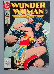 Wonder Woman #64, VF+ DC Comics, 1992 JR1