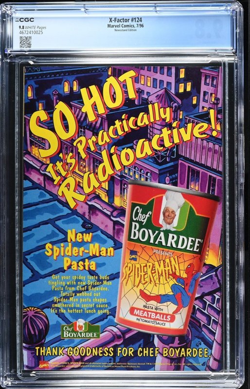 X-Factor #124 (7/96) Graded CGC 9.8 Newsstand Edition