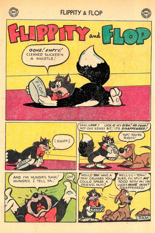 FLIPPITY AND FLOP #1 (Dec 1951) 7.0 FN/VF Cat-Dog-Canary Funny Animal HiJinx!