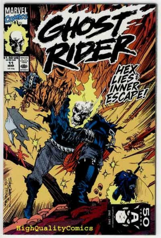 GHOST RIDER #11 12 13 14 , NM+, Johnny Blaze, Texeira, Blood, 1990, glows