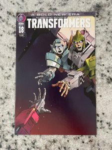 Transformers # 18 NM IDW Comic Book Cover A Optimus Prime Megatron Bumble B J810