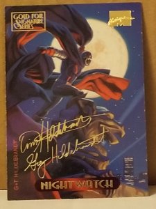 1994 Marvel Masterpieces Gold Foil Signature Series #85 Nightwatch/Hildrebrandt