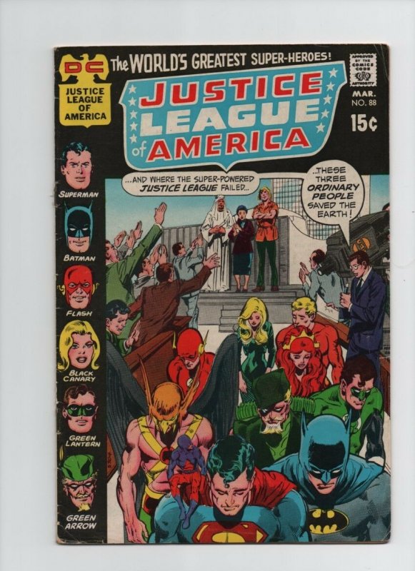 Justice League Of America #88 - Neal Adams! - 1971 (Grade 3.0) WH