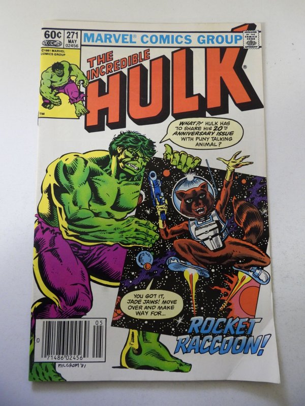 The Incredible Hulk #271 (1982) 2nd App of Rocket Racoon! FN+ Condition