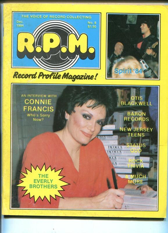 Record Profile Magazine #8 1984-Connie Francis-Otis Blackwell-Baron Records-VG