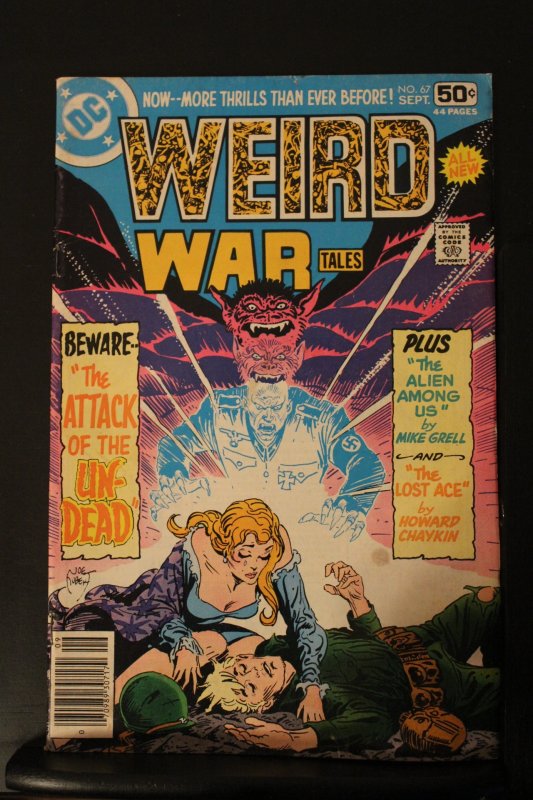 Weird War Tales #67 (1978) High-Grade VF Mike Grell and  Howard Chaykin Art Wow!