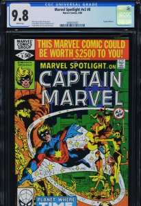 MARVEL SPOTLIGHT V2 #8 - CGC-9.8, WP - Captain Marvel - Miller - Highest graded!