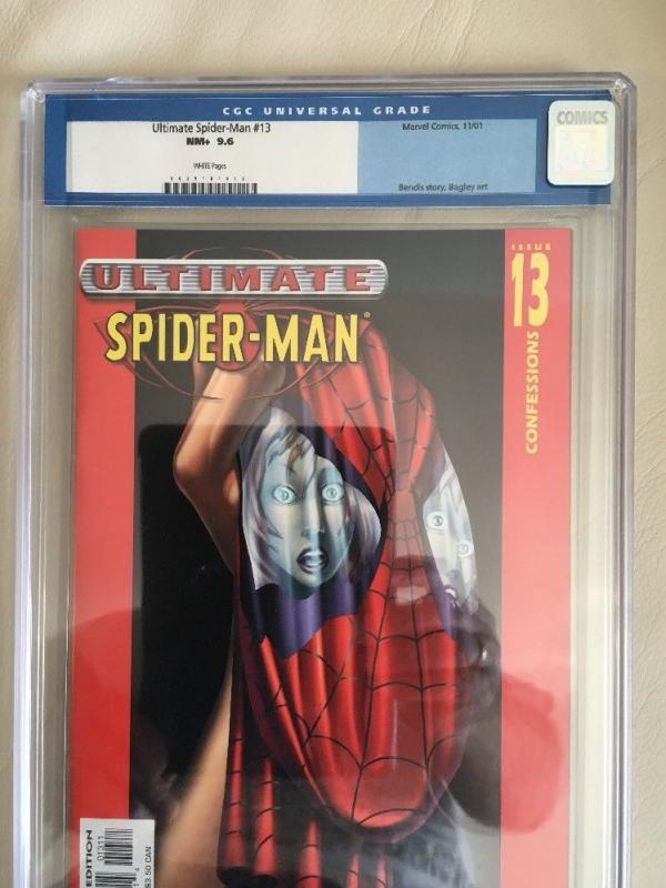 Ultimate Spider-Man #13 CGC 9.6 (2001) Bendis Story White Pages