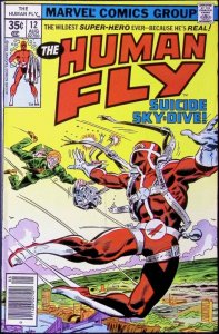 HUMAN FLY Comic Issue 12 — Stuntman Hero Bill Mantlo — 1978 Marvel Universe VG+