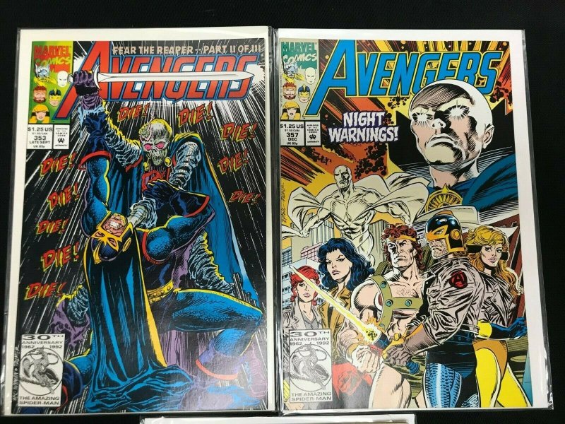 AVENGERS #353, 357, 366 3PC LOT (VF) EMBOSSED FOIL COVER!! 1992-93