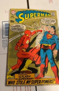 Superman #220 (1969) vs flash who stole his powers