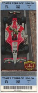 Indianapolis 500-Unused Ticket-Jim Beam #26 Car-5/28/2006-complete Tower Terr...