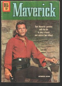 Maverick #19 1962- Dell -Jack Kelly TV series photo cover-Final issue-FN