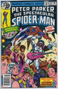 SPECTACULAR SPIDER-MAN #24 - 7.5, WP - Spider-Man vs Hypno-Hustler