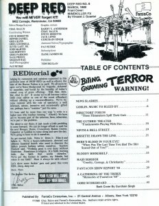 Deep Red Magazine #6 1989- Gore- Splatter - GOBLIN FN