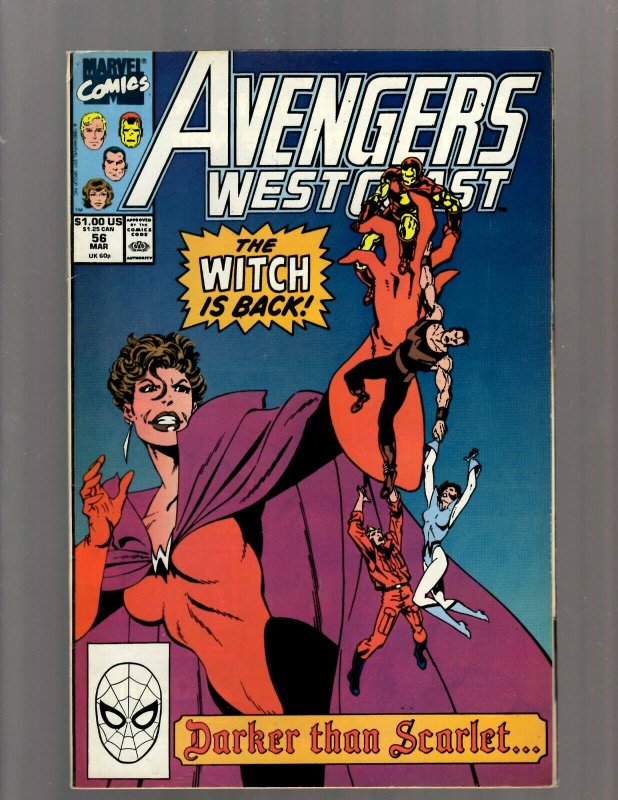 Lot of 12 West Coast Avengers Comics #38 39 40 41 42 43 44 51 53 55 56 57 J417