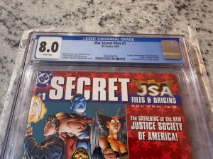 JSA Secret Files # 1 CGC Graded 8.0 DC Comic Book 1st New Hawkgirl JH20