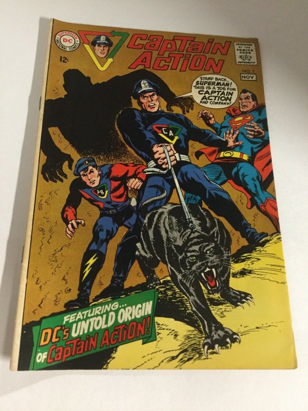 Captain Action 1 Vf+ Very Fine+ 8.5 DC Comics Silver Age