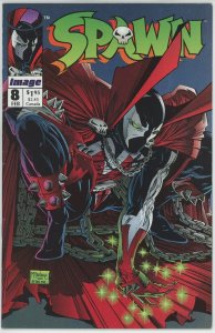 Spawn #8 (1992) - 6.5 FN+ *In Heaven/Spiderman Homage Cover*