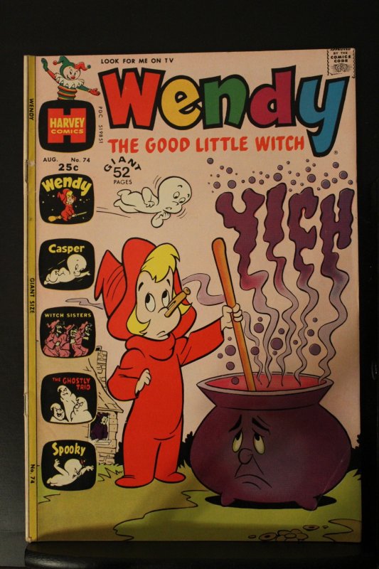 Wendy The Good Little Witch #74 1972 High-Grade NM- Witches Cauldron Casper Wow