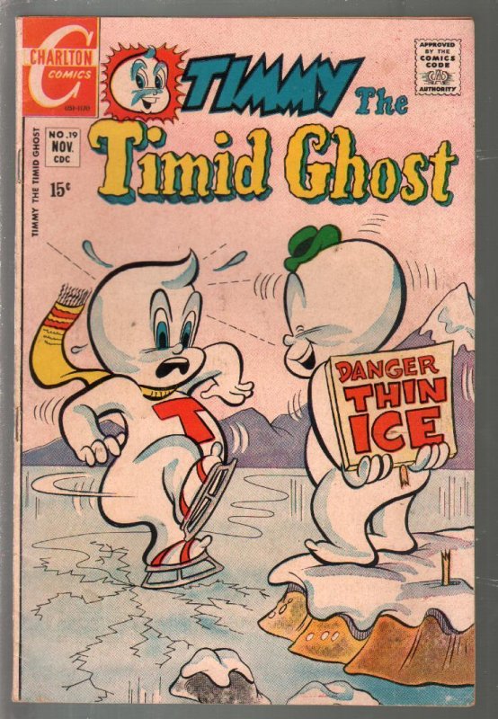 Timmy The Timid Ghost #19 1970-Charlton-thin ice cover-VG