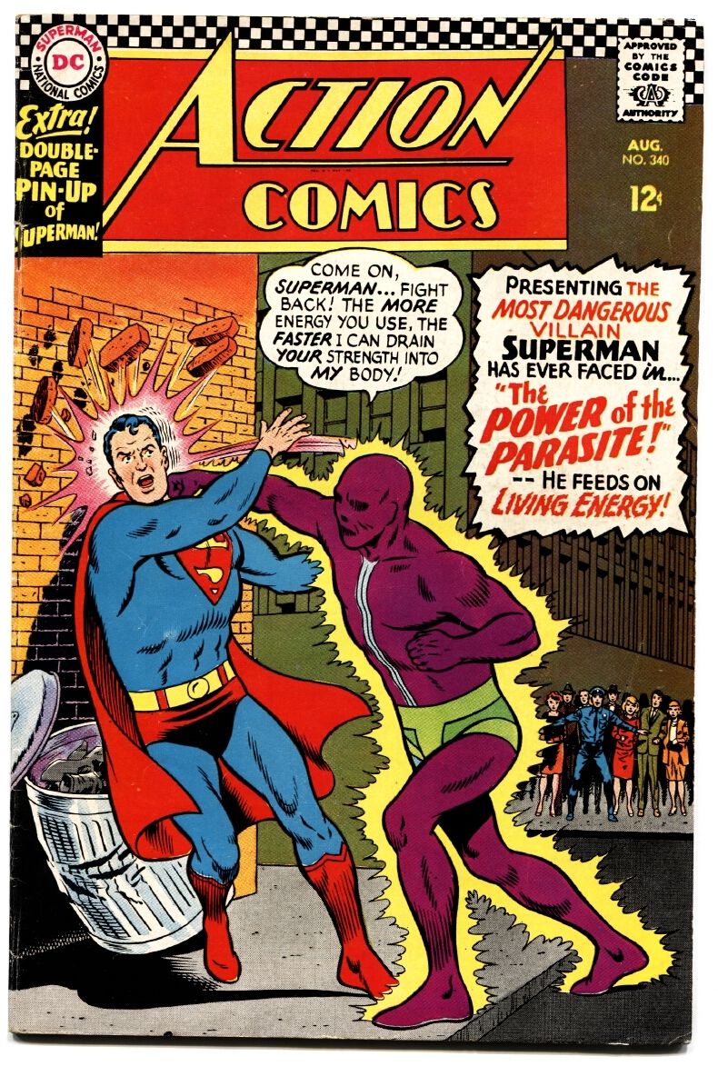 Action Comics 340 1966 Superman First Appearance Of Parasite Fn Hipcomic