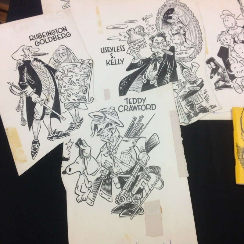 1965 Reuben award dinner program Cartoon & Comics w/ Original Al Scaduto artwork