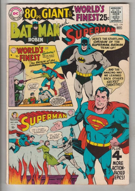 World's Finest #179 (Nov-68) VF/NM High-Grade Superman, Batman, Robin