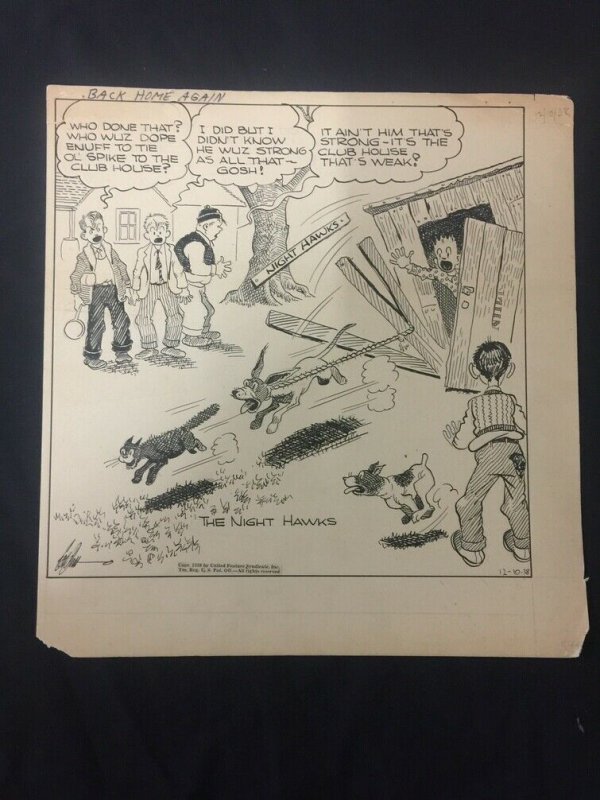 Ed Dodd Back Home Again Original Newspaper Comic Art 12/10/38