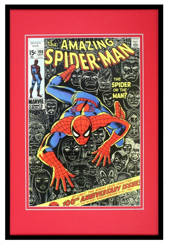 Amazing Spider-Man #100 Marvel Framed 12x18 Official Repro Cover Display 