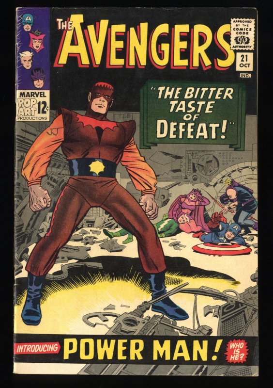 Avengers #21 VG/FN 5.0 1st Appearance Power Man (Erik Josten)!