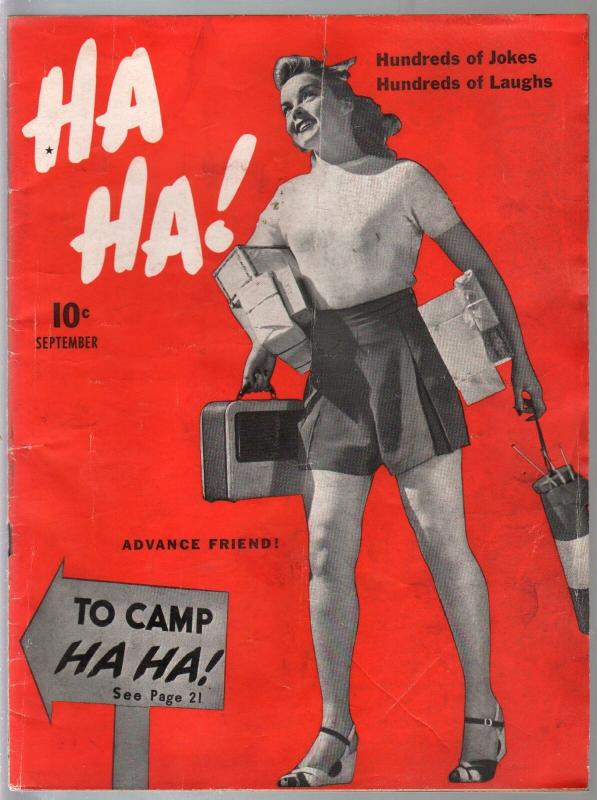 Ha Ha! #4 9/1942-pin-up girl cover-Boltinoff-Machamer-spicy cartoons-VG+