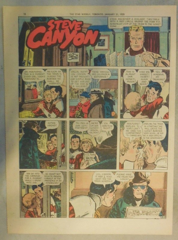 (52) Steve Canyon Sundays by Milton Caniff  from 1959 Complete Year ! Tabloid