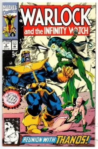 WARLOCK & THE INFINITY WATCH #8  NM-, Jim Starlin Thanos 1992, Marvel