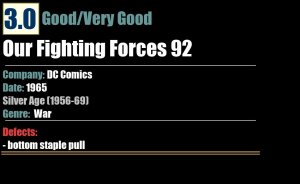 Our Fighting Forces 92 (1965) GD/VG Silver Age DC War Comics