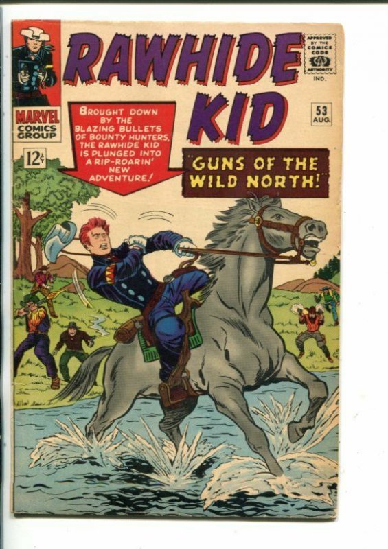 RAWHIDE KID  #53-1966-MARVEL-VIOLENT ISSUE-vg/fn