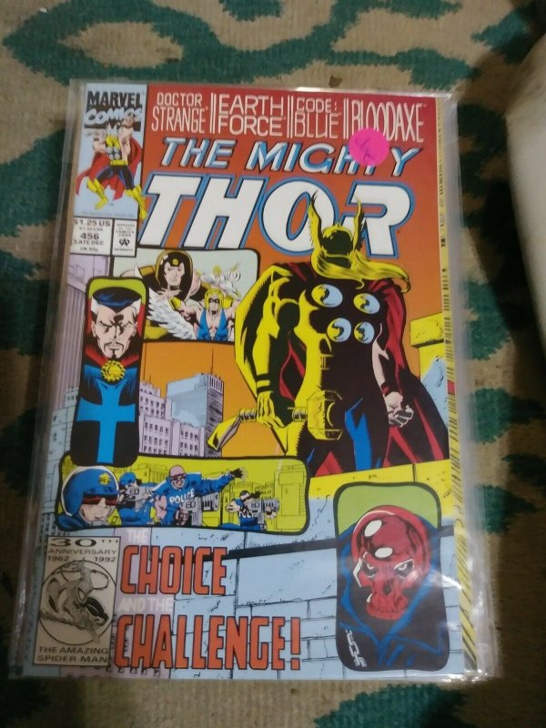 THOR # 456 1992 MARVEL  ASGARD+ eric masterson bloodaxe dr strange