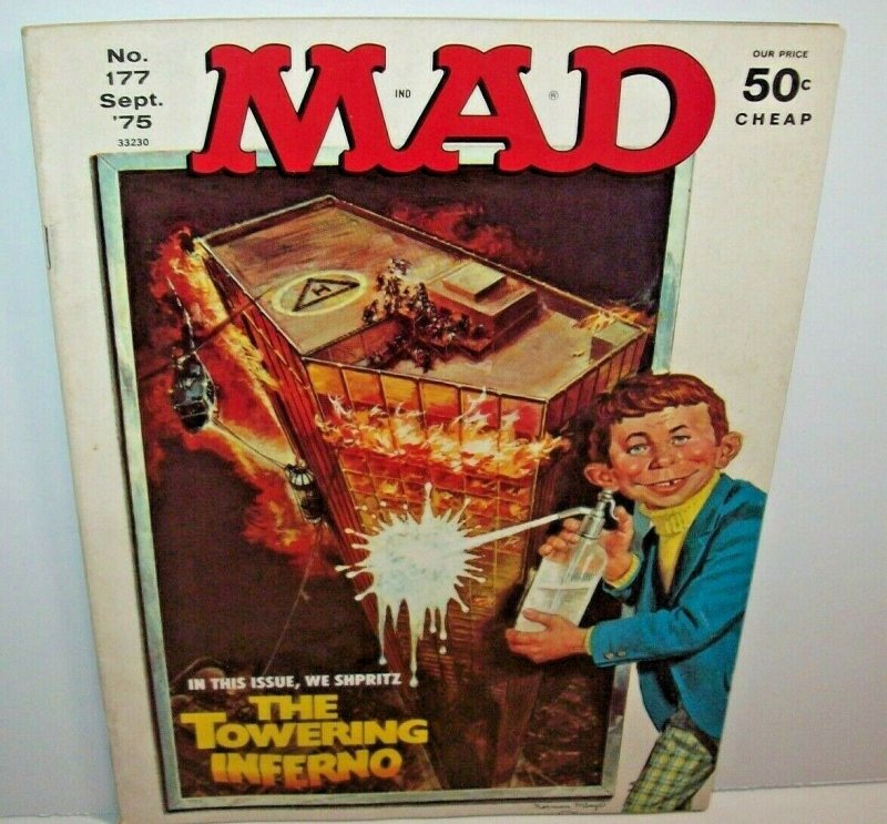 MAD Magazine Towering Inferno Sept 1975 No 177 Chico and the Man Freddie Prince 