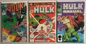 Incredible Hulk lot #248-300 + 2 Ann. Marvel 1st (average 6) 35 diff (1980-'84)